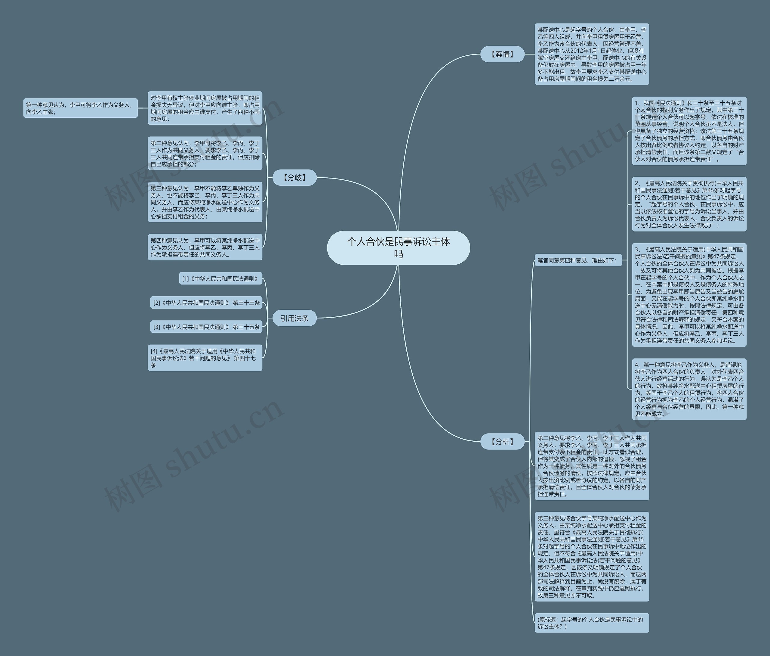 个人合伙是民事诉讼主体吗思维导图