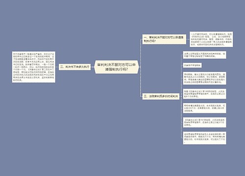 审判判决不服对方可以申请强制执行吗?