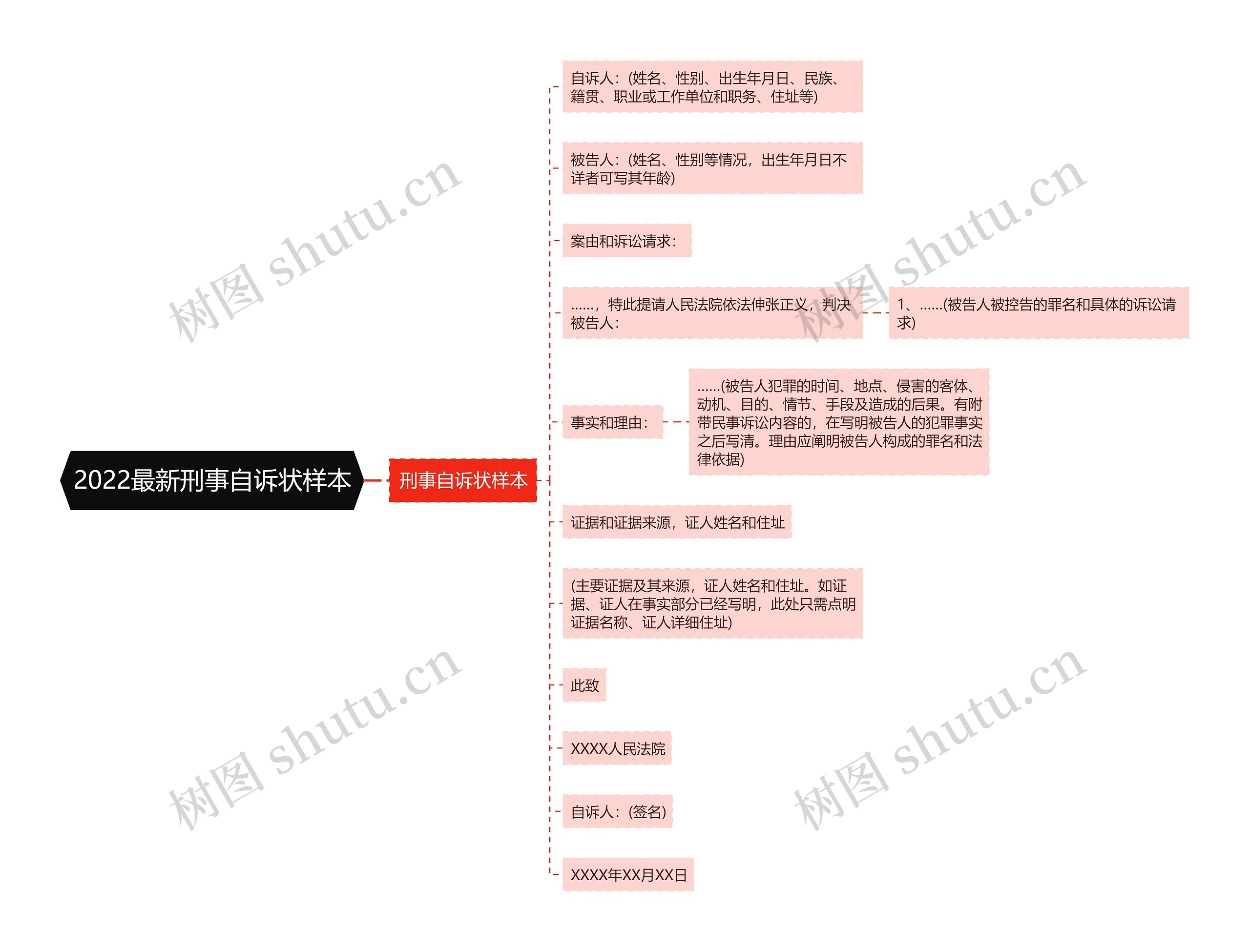 2022最新刑事自诉状样本