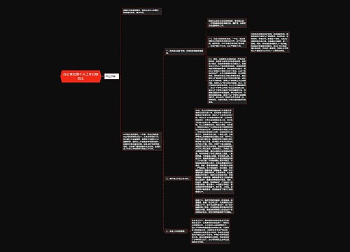 办公室经理个人工作总结范文