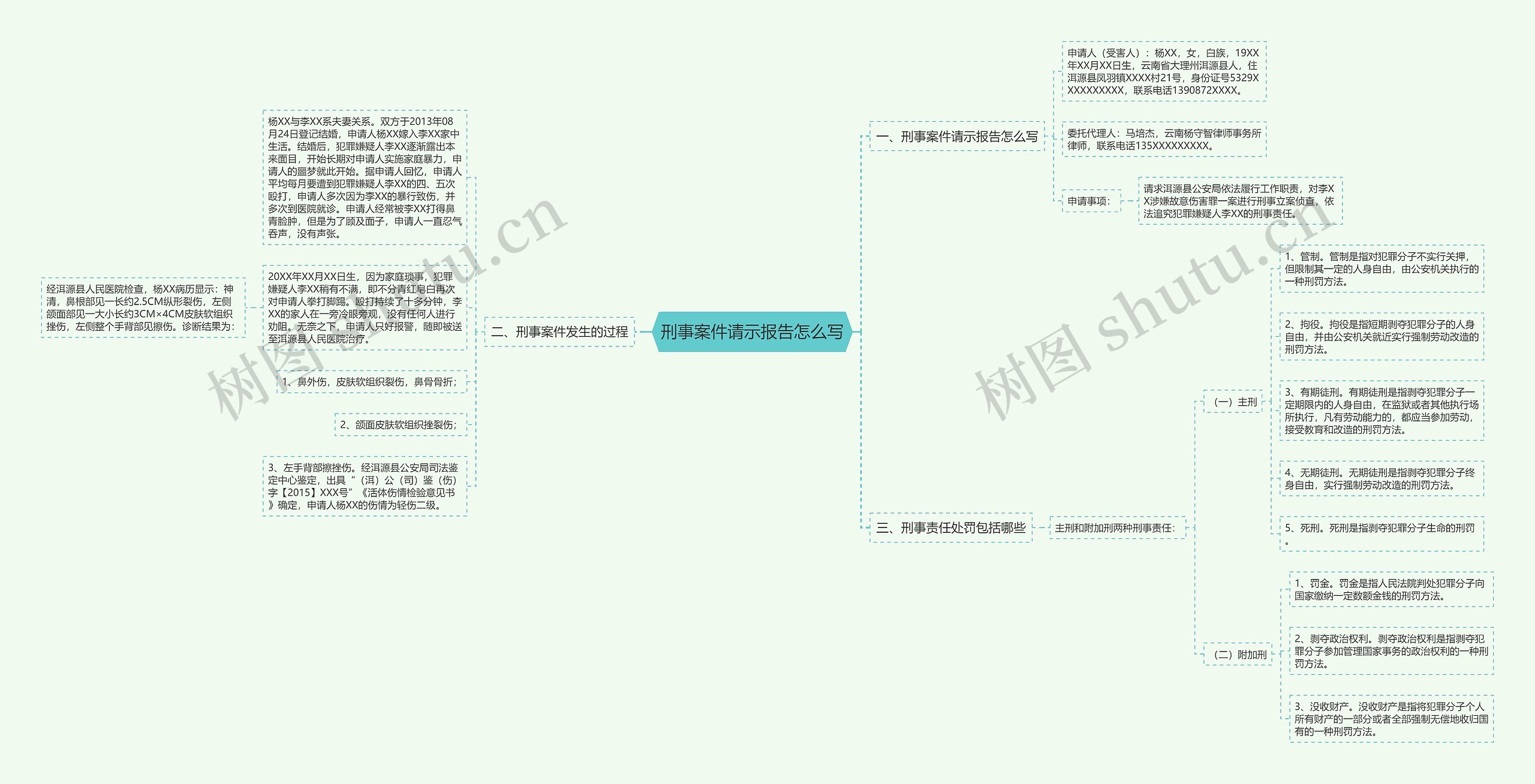 刑事案件请示报告怎么写思维导图