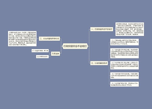 行政拘留所会不会被打