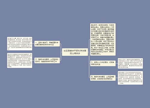 社区居委会干部科学发展观心得体会