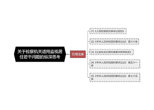 关于检察机关适用监视居住若干问题的纵深思考