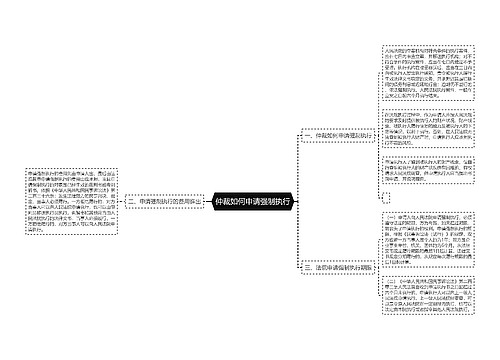 仲裁如何申请强制执行