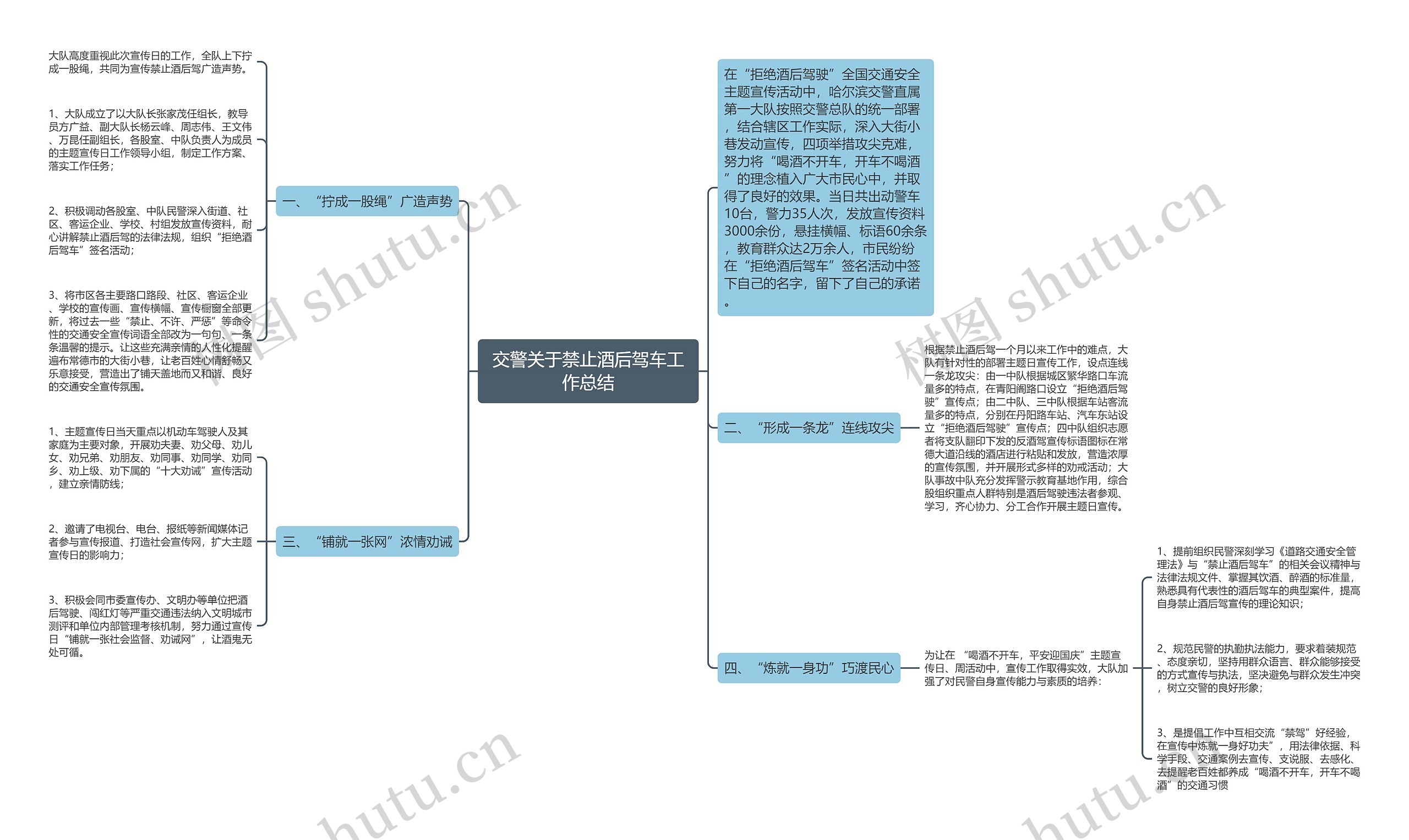 交警关于禁止酒后驾车工作总结