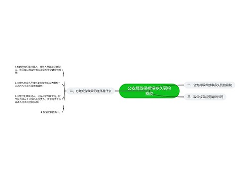 公安局取保候审多久到检察院