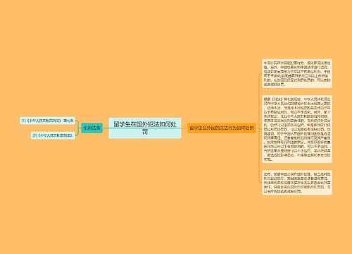 留学生在国外犯法如何处罚