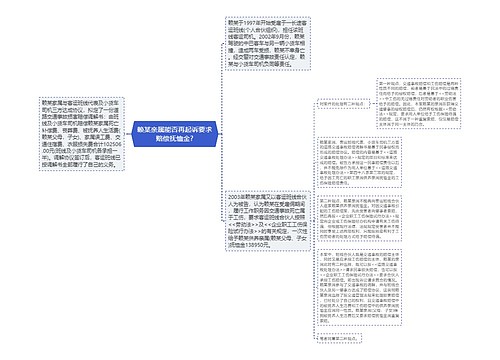 赖某亲属能否再起诉要求赔偿抚恤金?