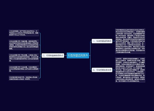 行政拘留适用条件