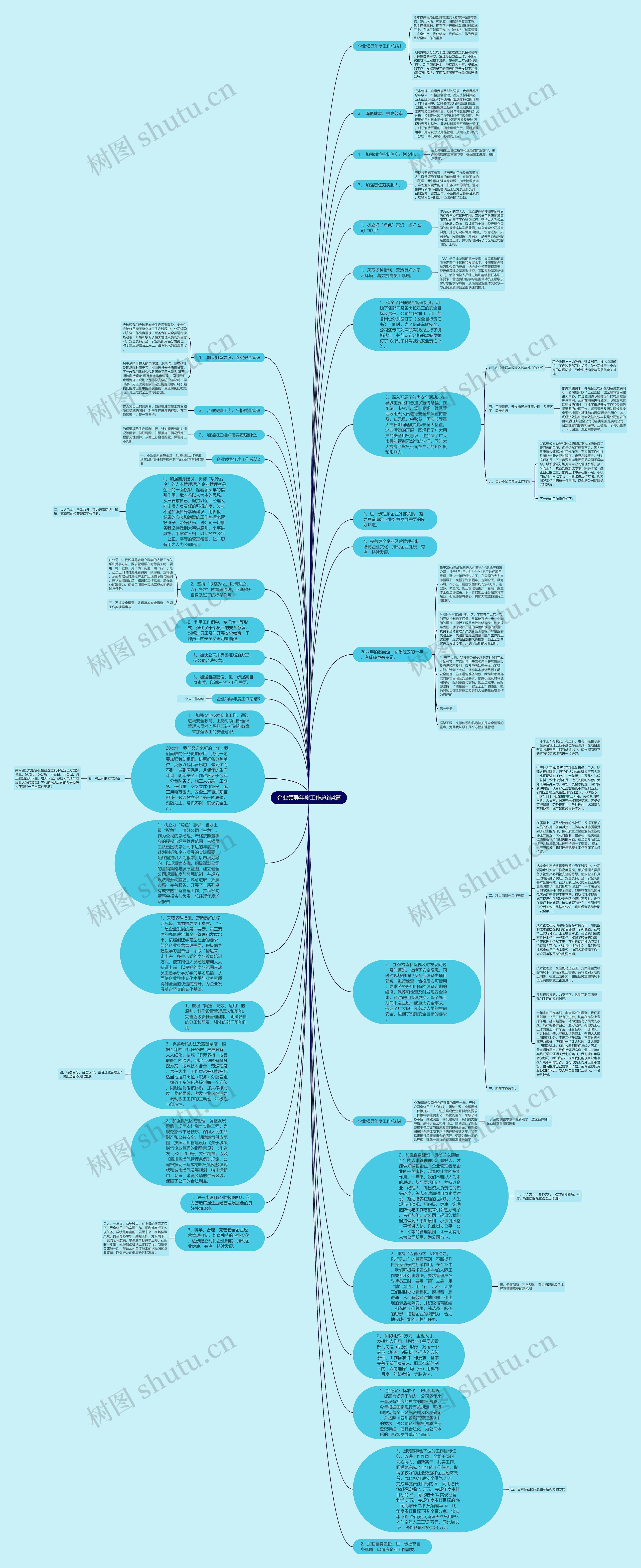 企业领导年度工作总结4篇思维导图