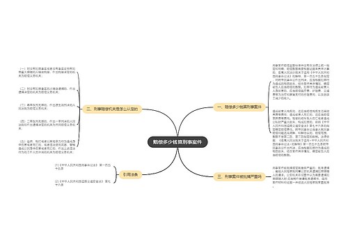 赔偿多少钱算刑事案件