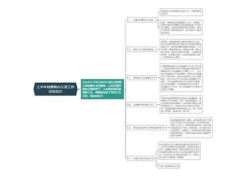 上半年检察院办公室工作总结范文