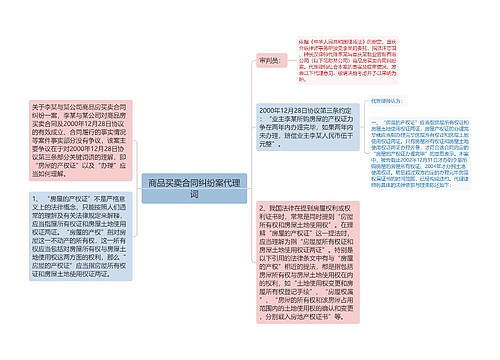 商品买卖合同纠纷案代理词