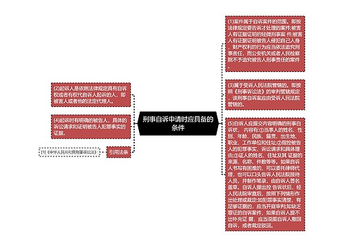 刑事自诉申请时应具备的条件