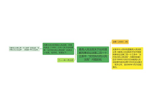 最高人民法院关于如何理解刑事诉讼法第二百一十三条中“交付执行的人民法院”问题的批