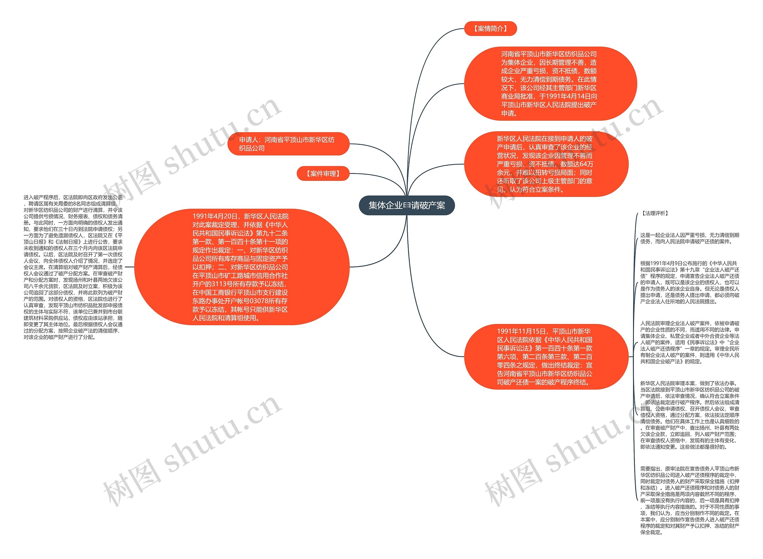 集体企业申请破产案思维导图