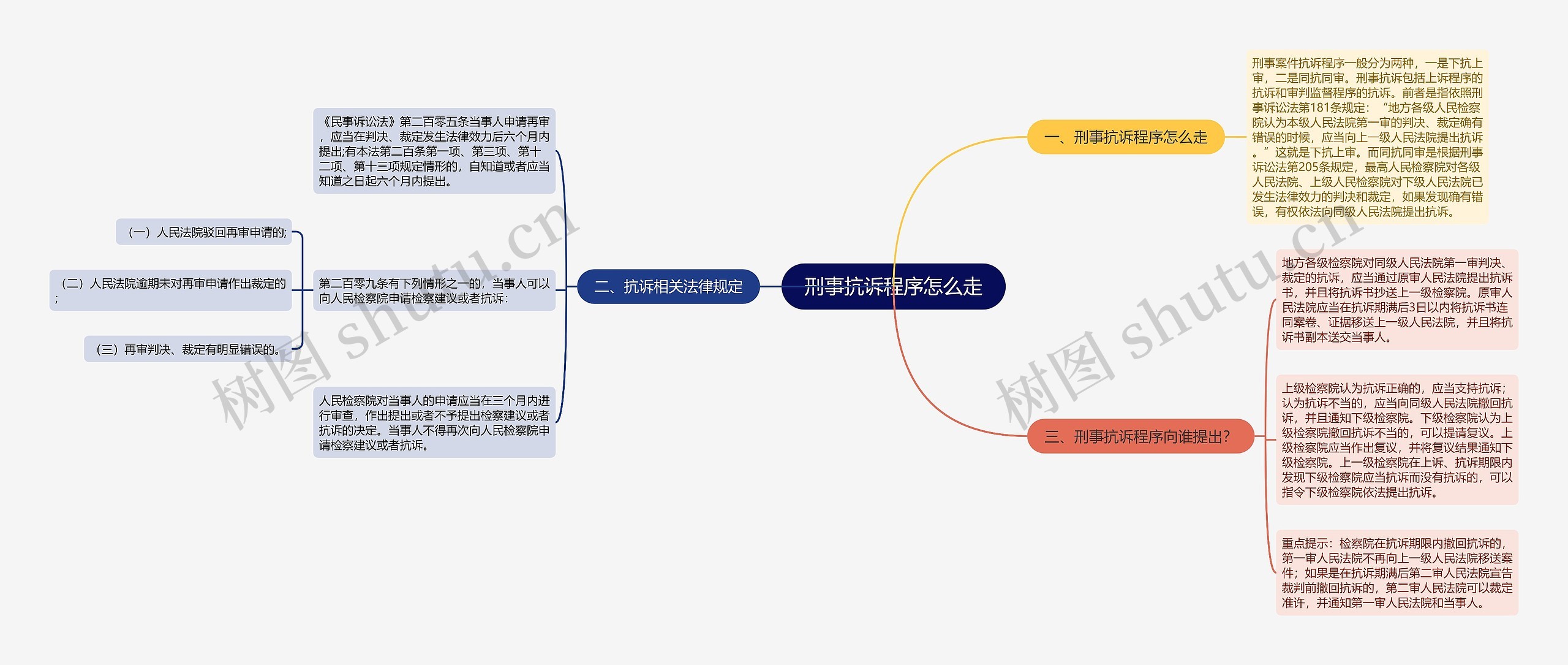 刑事抗诉程序怎么走思维导图