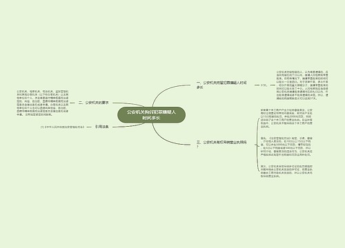 公安机关拘留犯罪嫌疑人时间多长