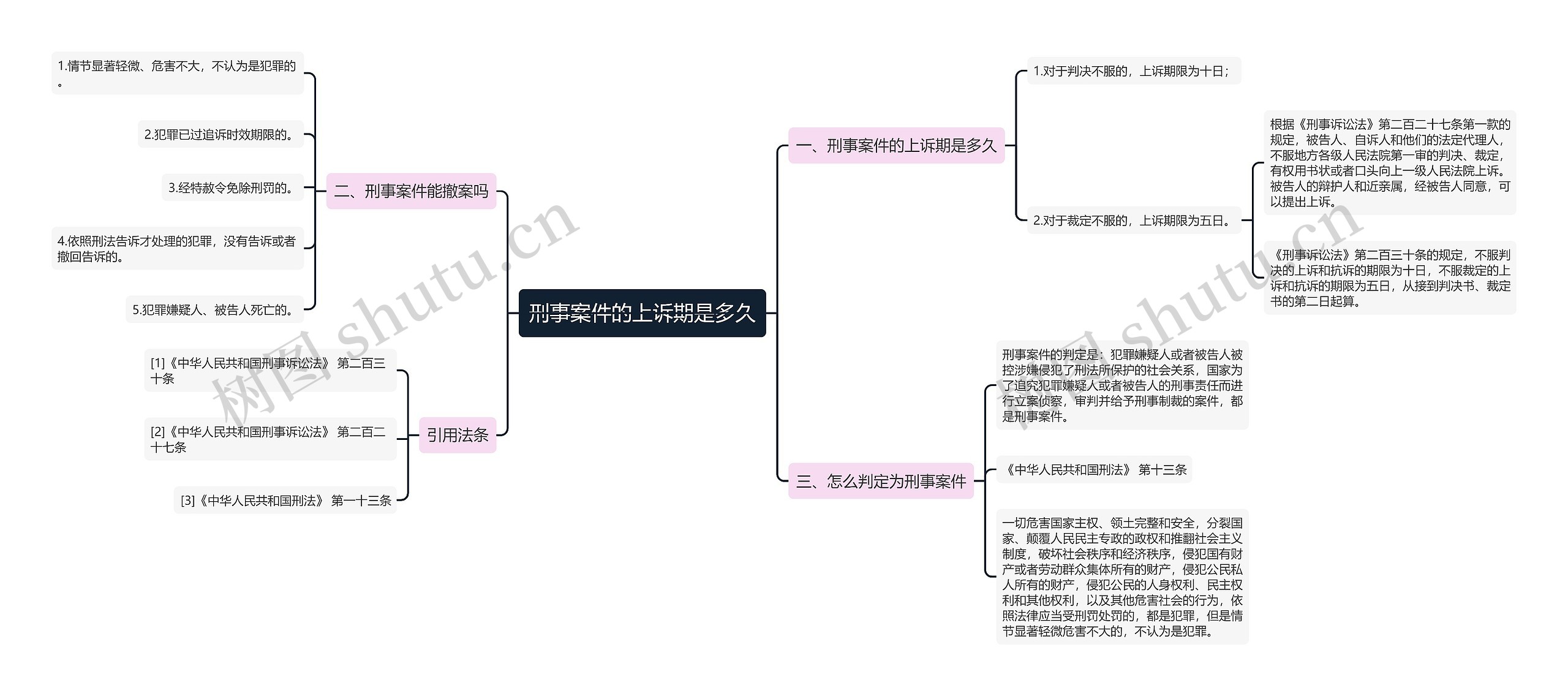 刑事案件的上诉期是多久思维导图