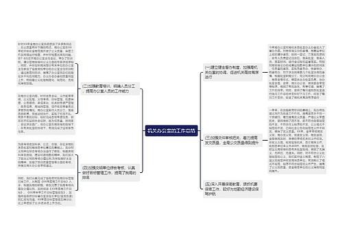 机关办公室的工作总结