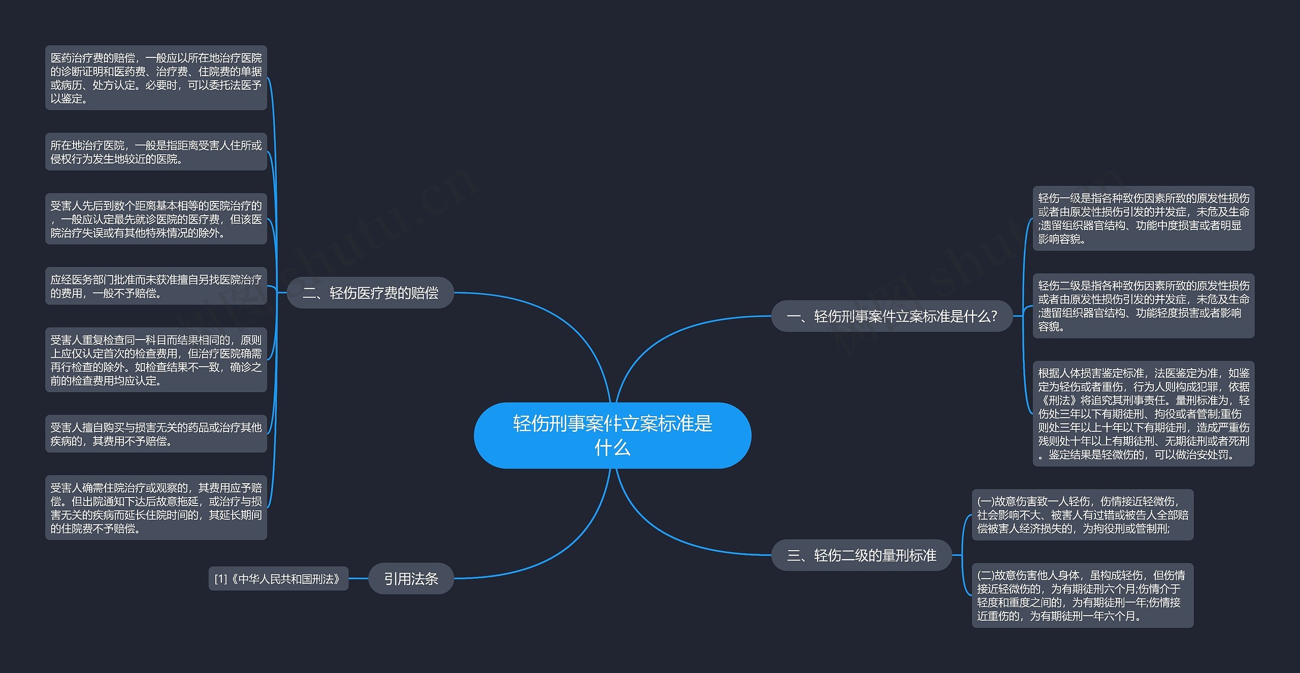 轻伤刑事案件立案标准是什么思维导图