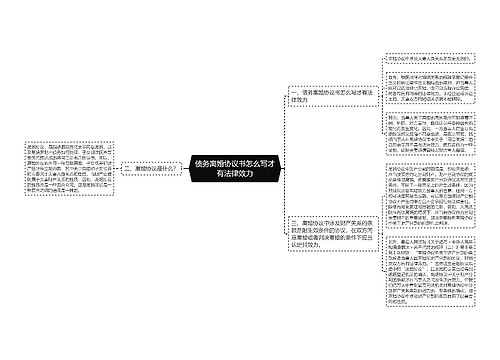 债务离婚协议书怎么写才有法律效力