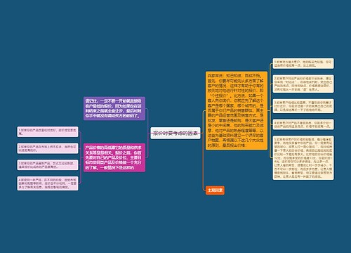 报价时要考虑的因素