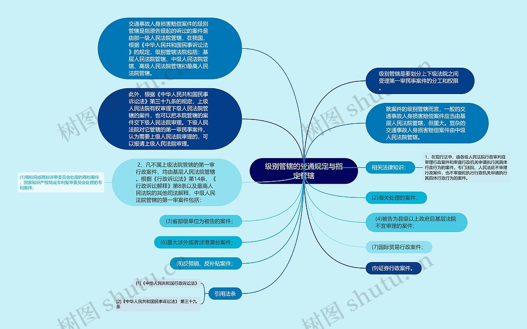 级别管辖的变通规定与指定管辖思维导图_编号p9095153-TreeMind树图