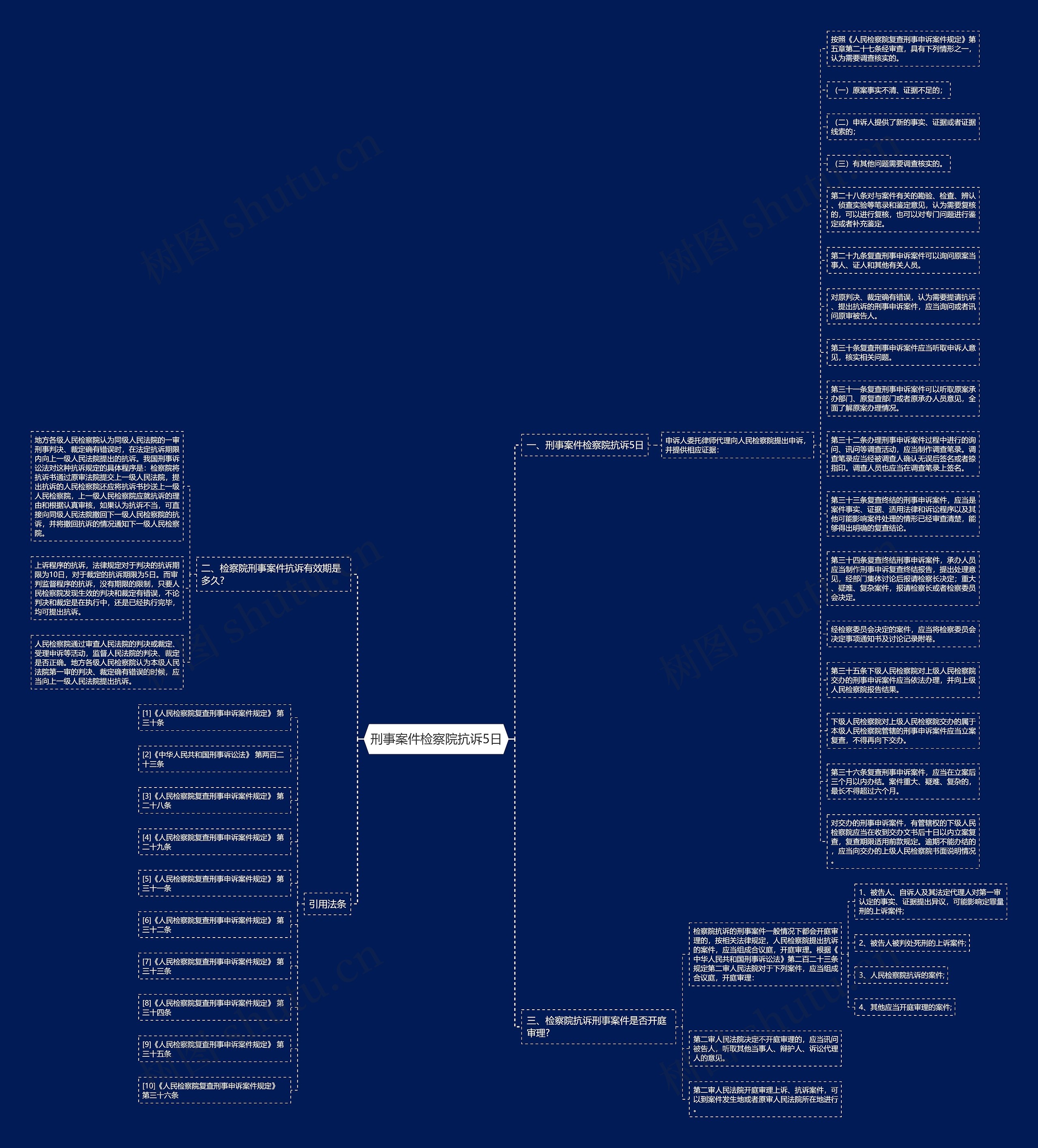 刑事案件检察院抗诉5日思维导图