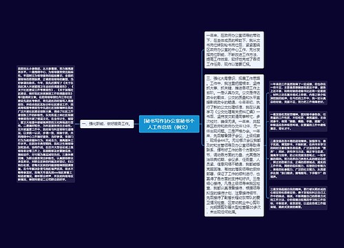 [秘书写作]办公室秘书个人工作总结（例文）