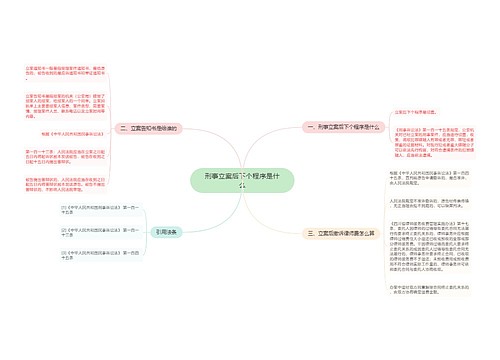 刑事立案后下个程序是什么