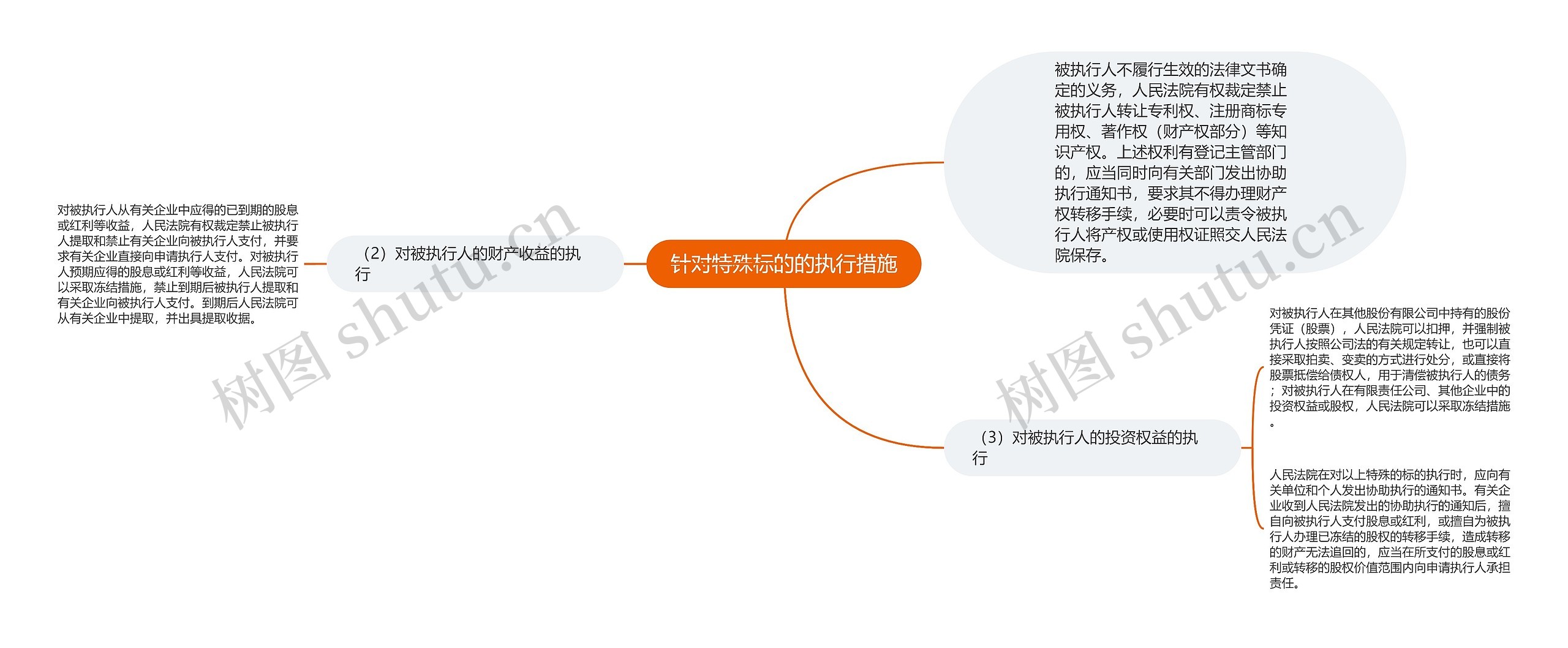 针对特殊标的的执行措施思维导图