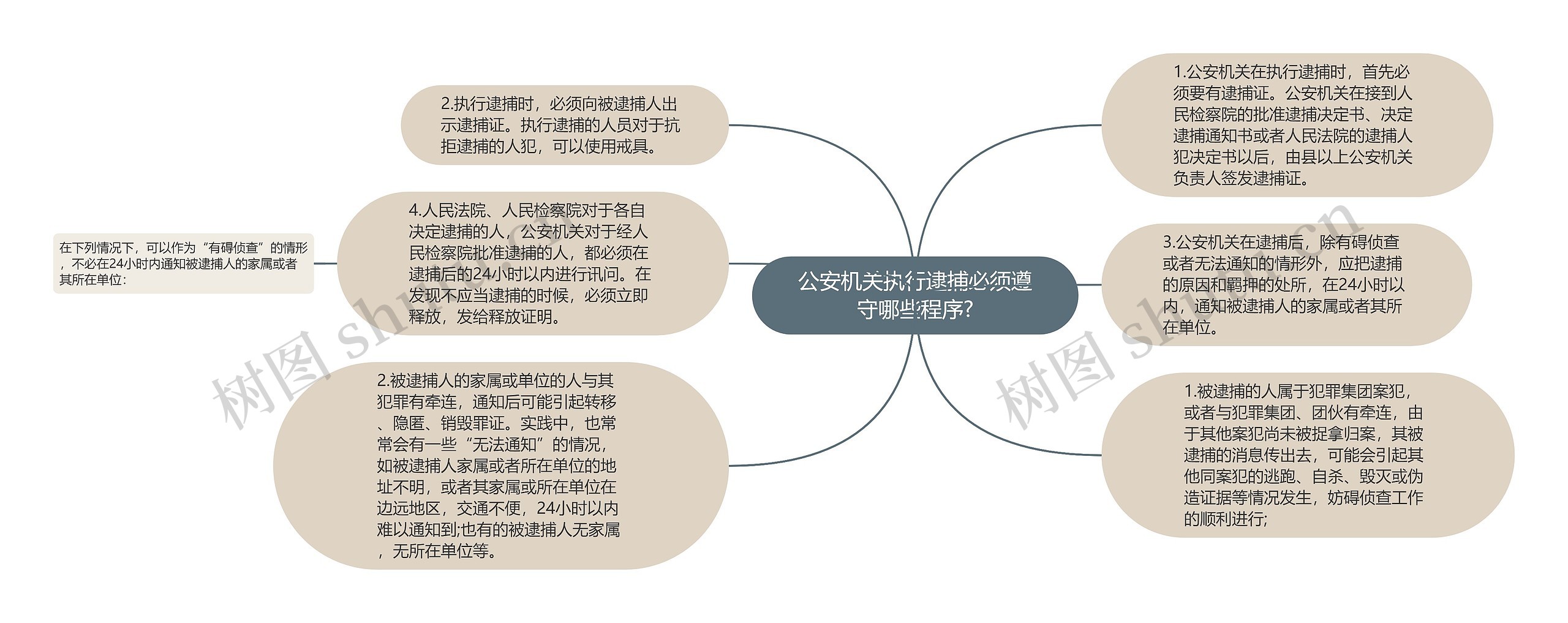 公安机关执行逮捕必须遵守哪些程序?思维导图