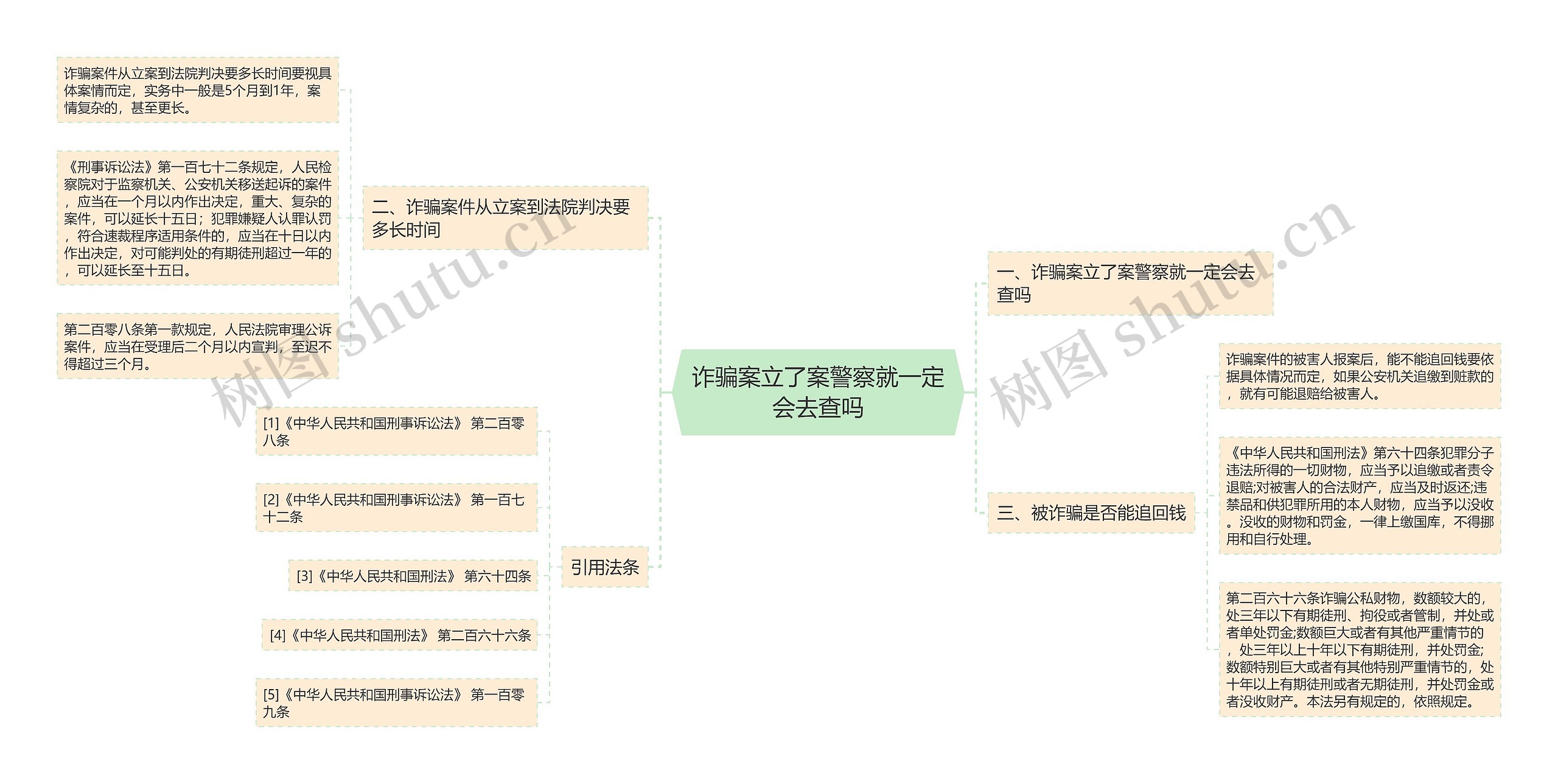 诈骗案立了案警察就一定会去查吗思维导图