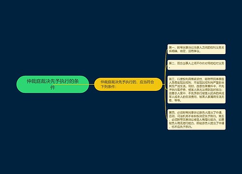 仲裁庭裁决先予执行的条件