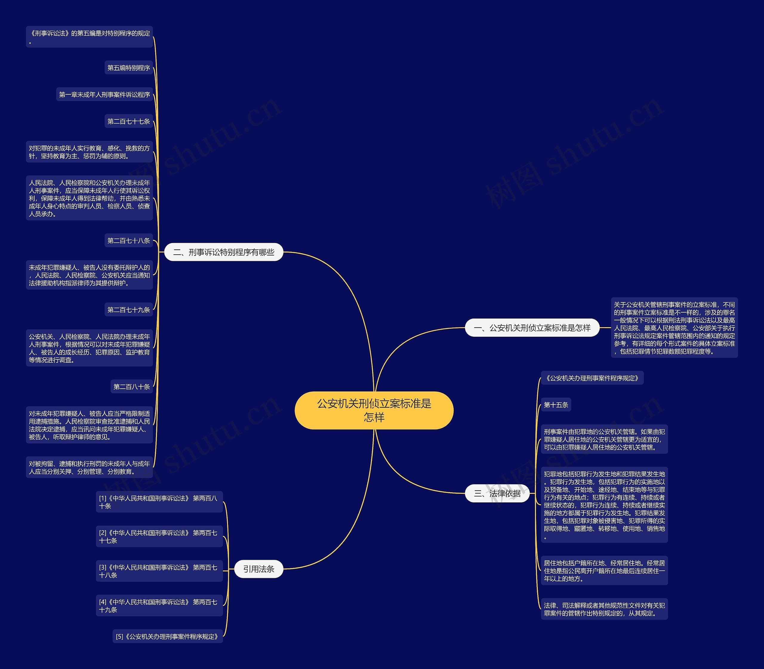 公安机关刑侦立案标准是怎样思维导图