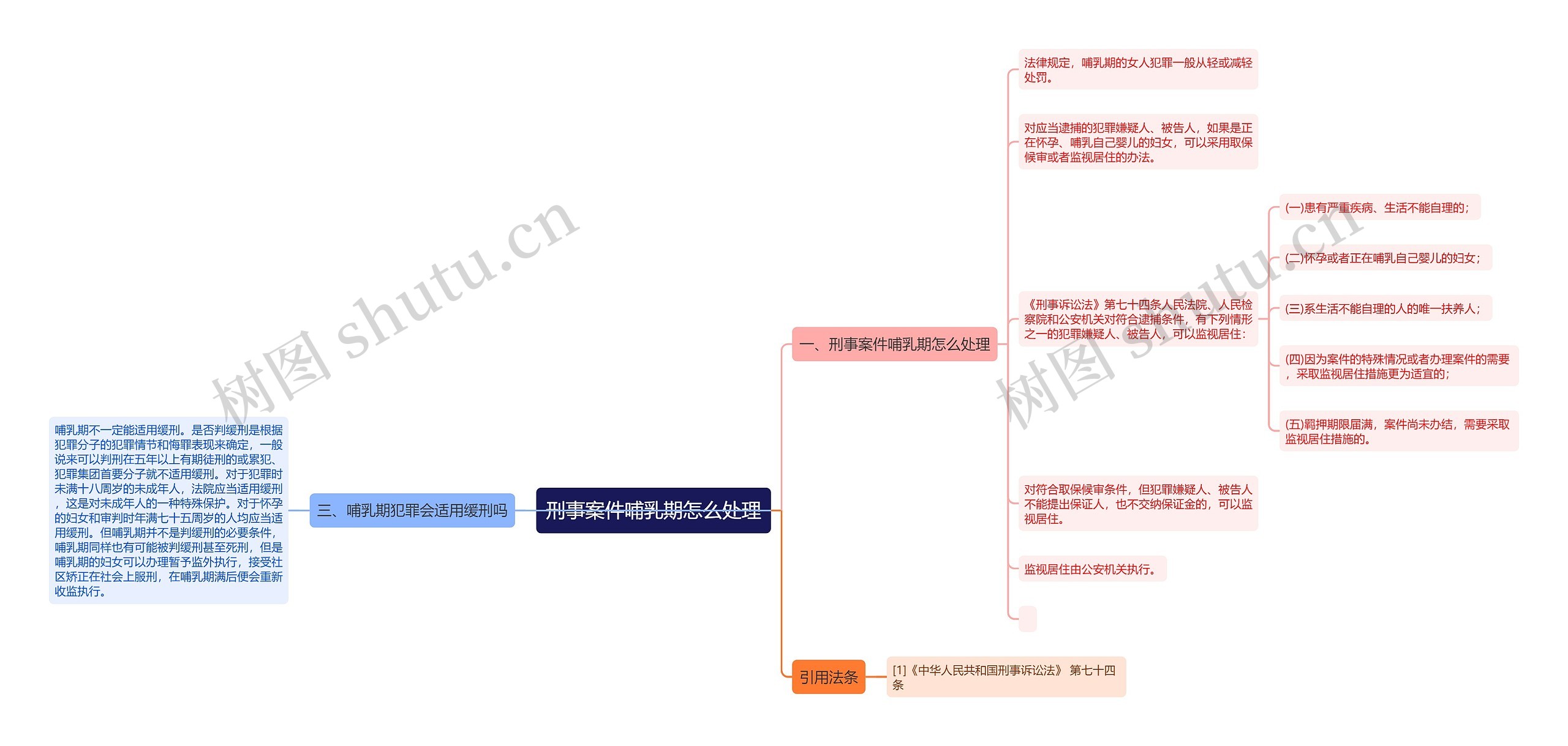 刑事案件哺乳期怎么处理思维导图