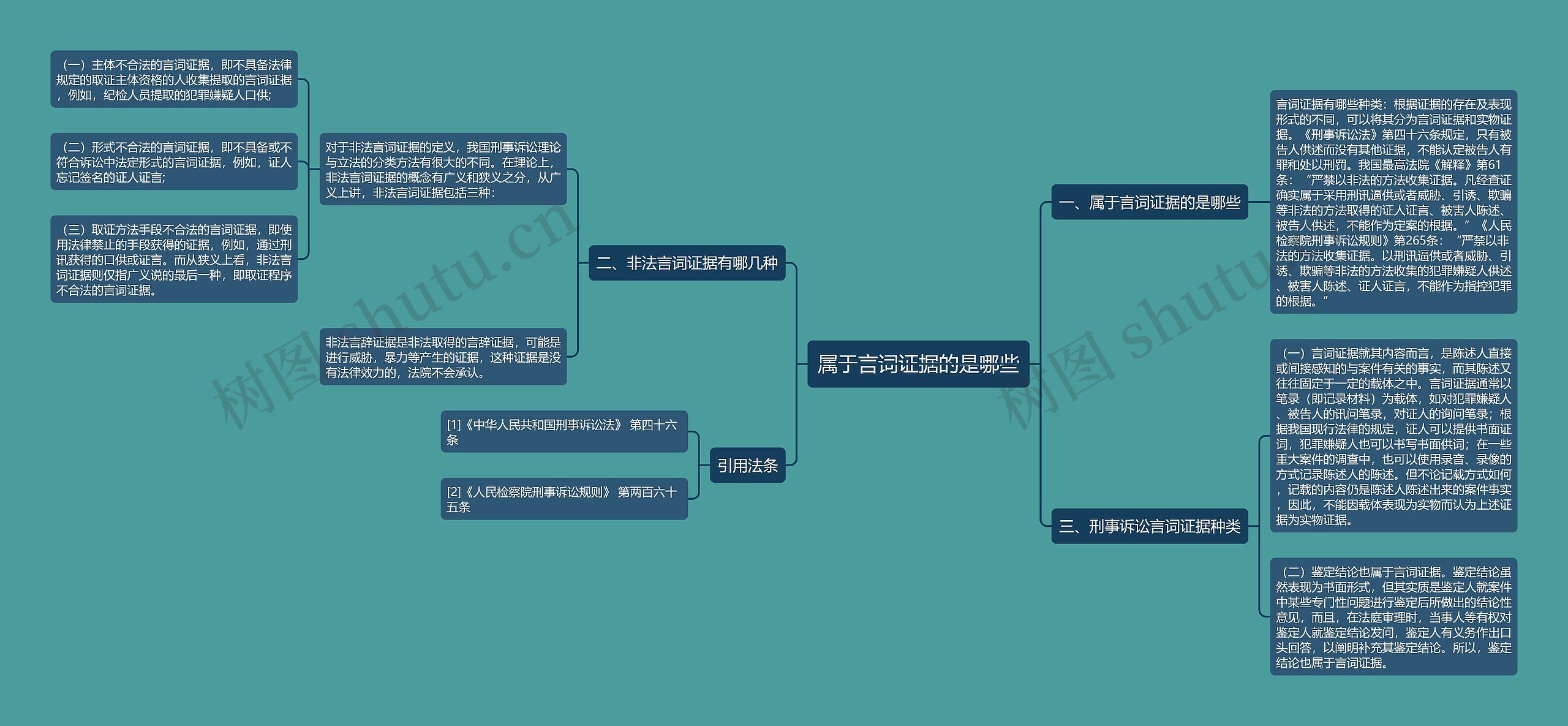 属于言词证据的是哪些思维导图