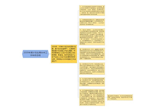 2009年度计划生育协会工作年终总结