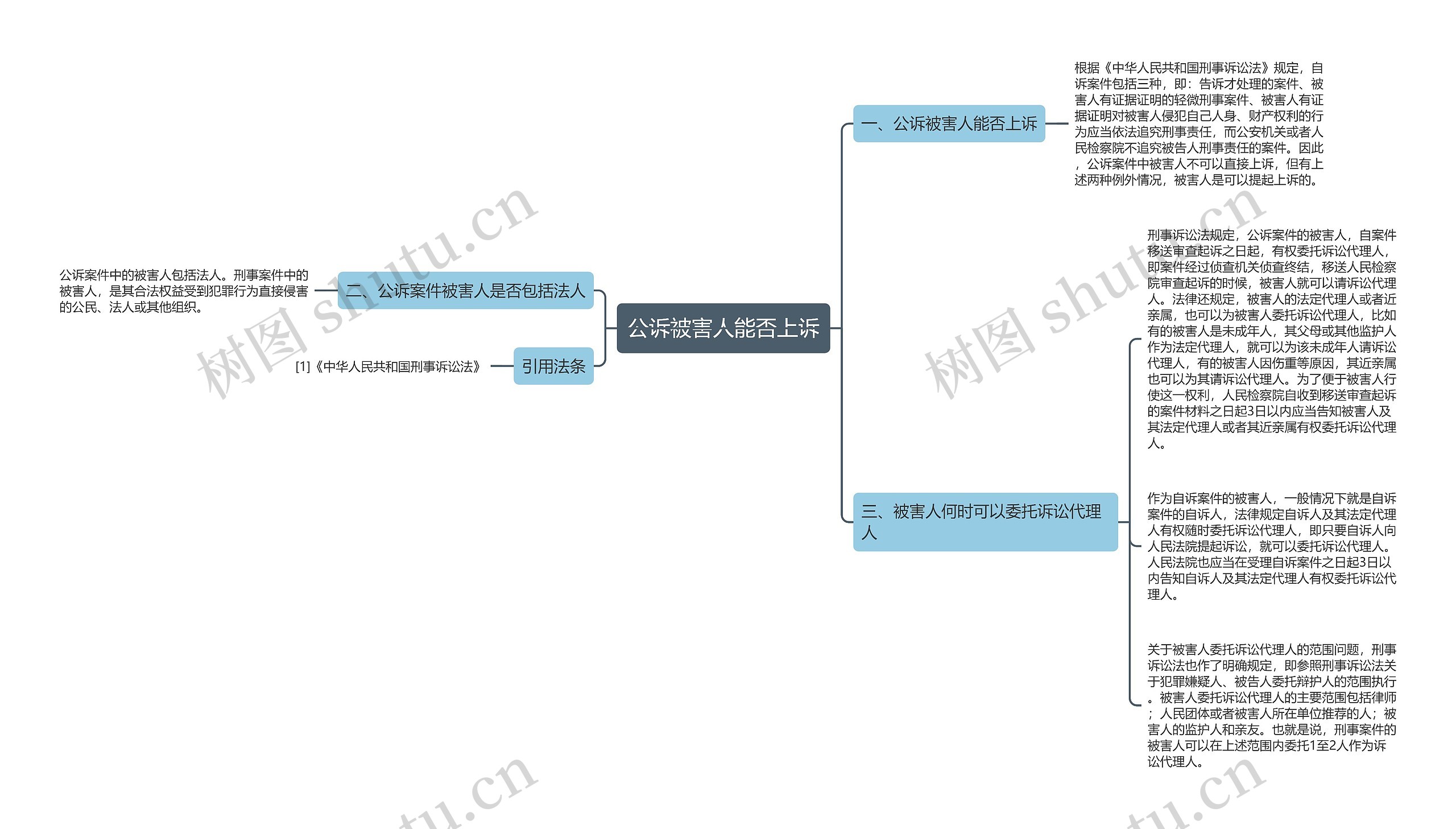 公诉被害人能否上诉思维导图