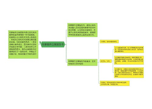 刑事案件立案报告书