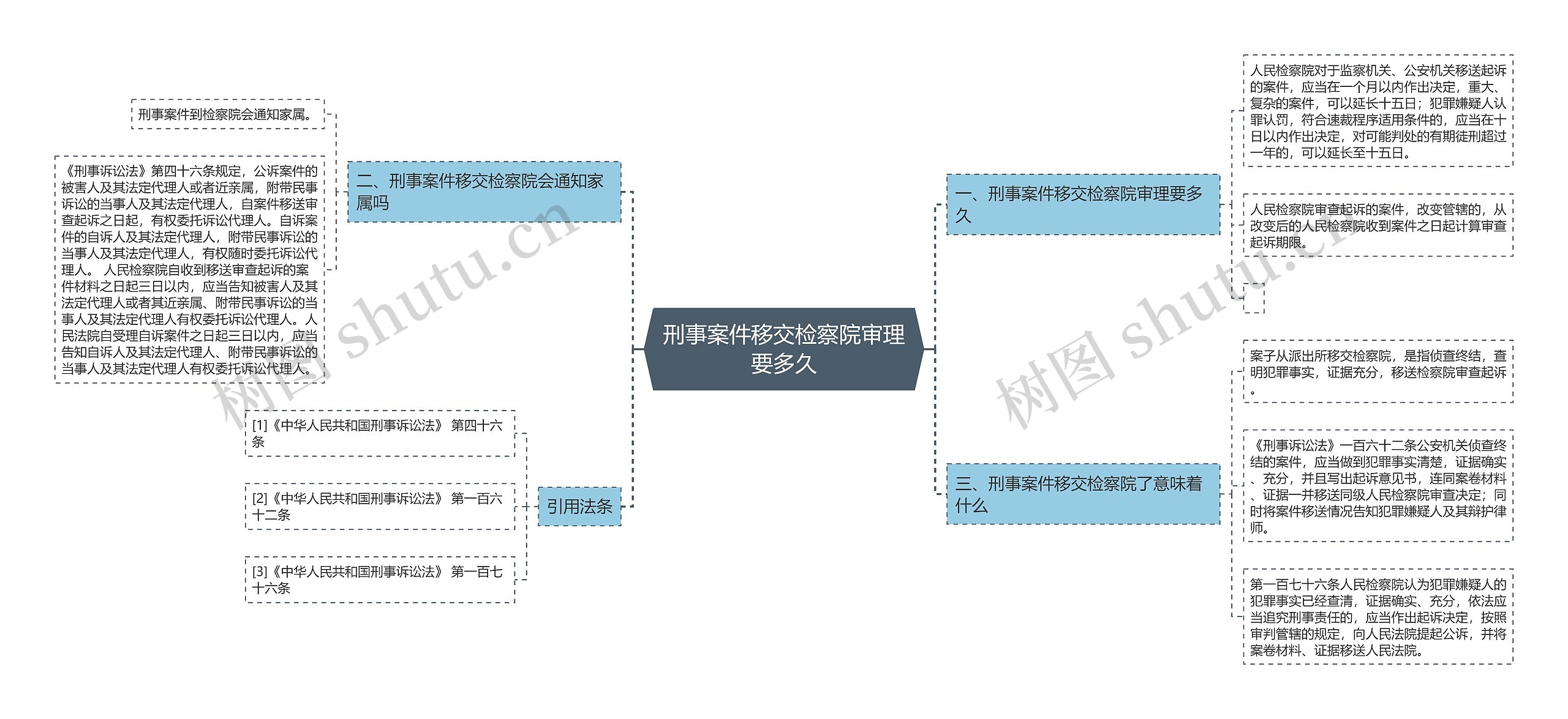 刑事案件移交检察院审理要多久思维导图