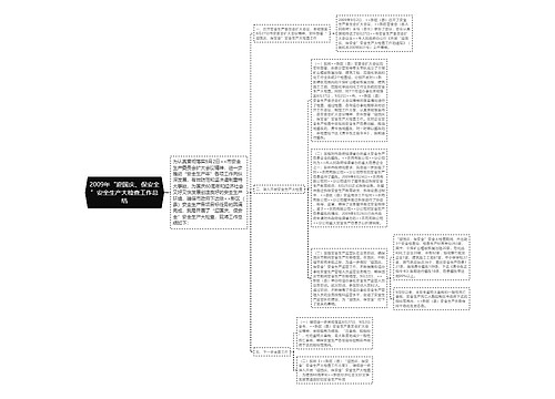 2009年“迎国庆、保安全”安全生产大检查工作总结