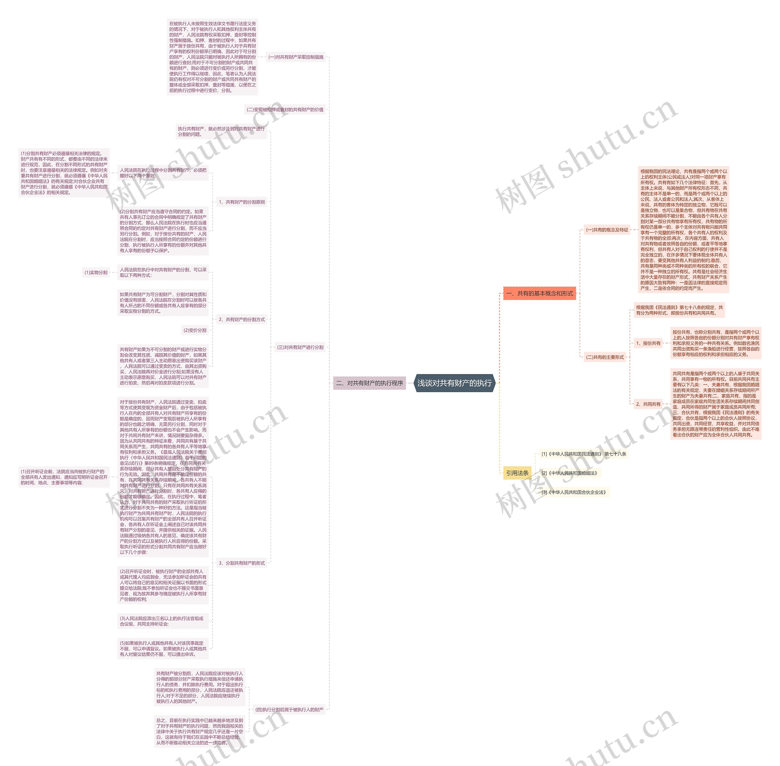 浅谈对共有财产的执行思维导图