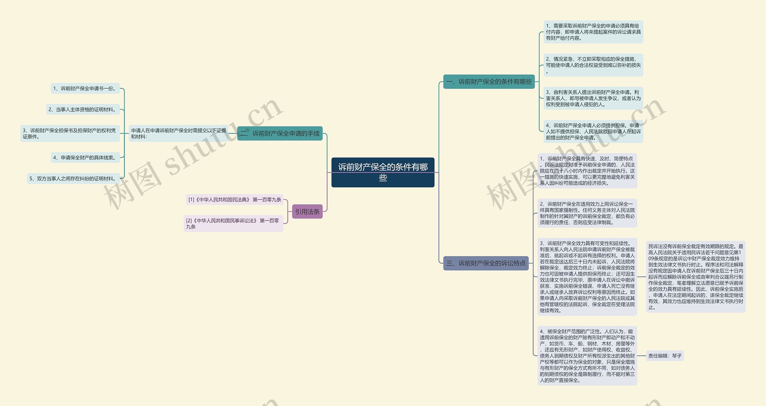 诉前财产保全的条件有哪些思维导图