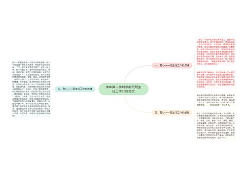 学年第一学期学前班班主任工作总结范文