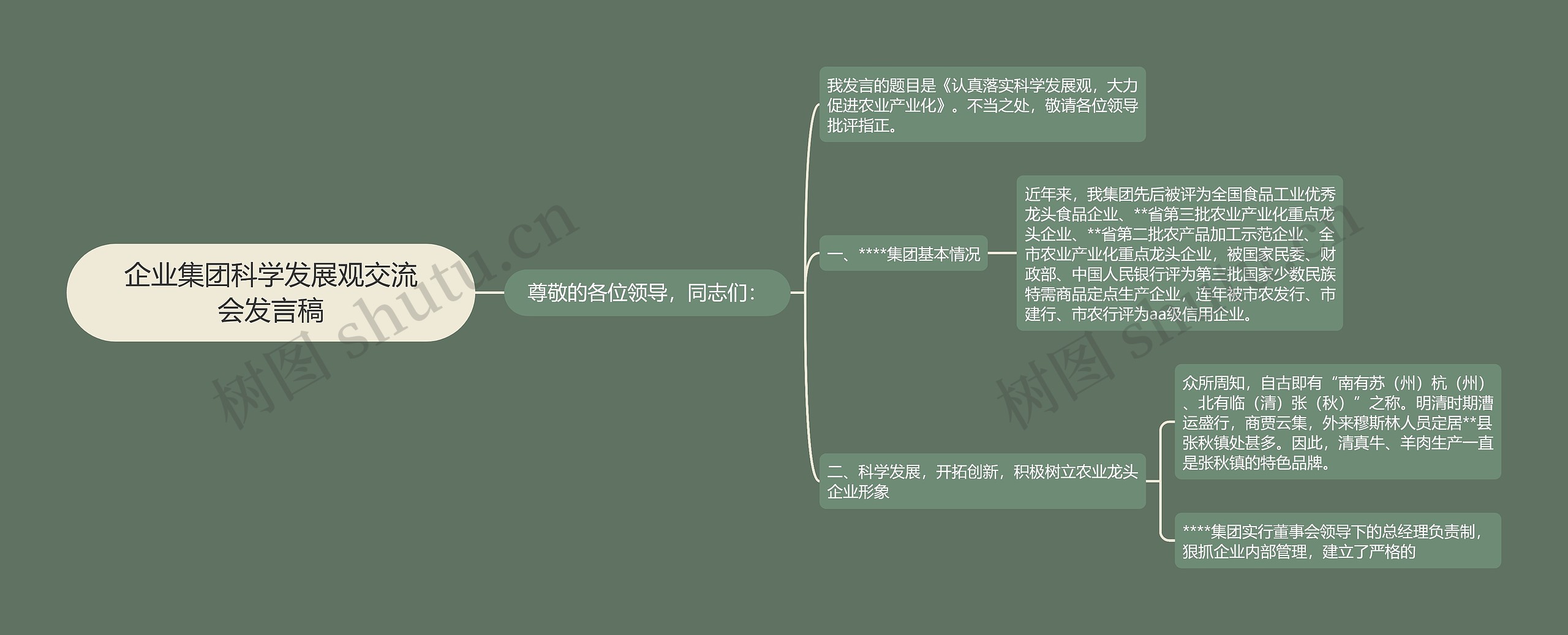 企业集团科学发展观交流会发言稿思维导图