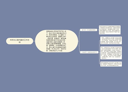 年终办公室内勤的工作总结