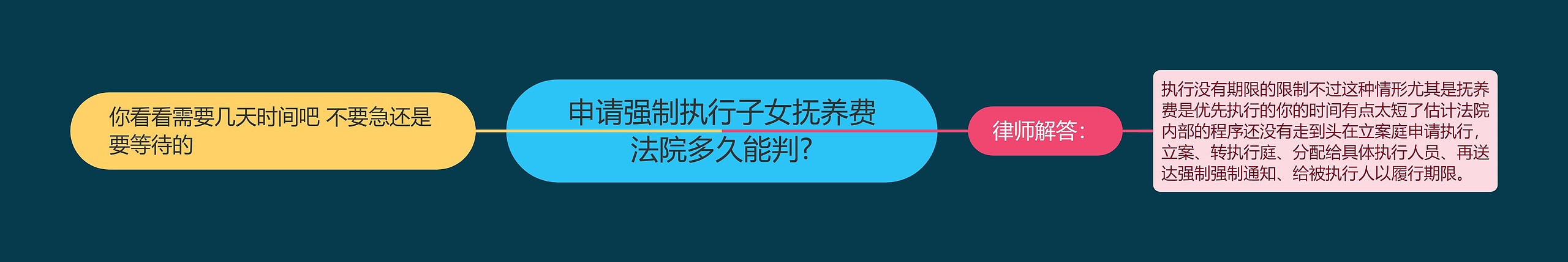 申请强制执行子女抚养费法院多久能判?思维导图